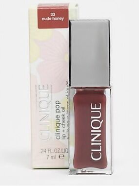 NEW✅ Clinique Pop Lip + Cheek Oil 33 Nude Honey 7ml | New Authentic